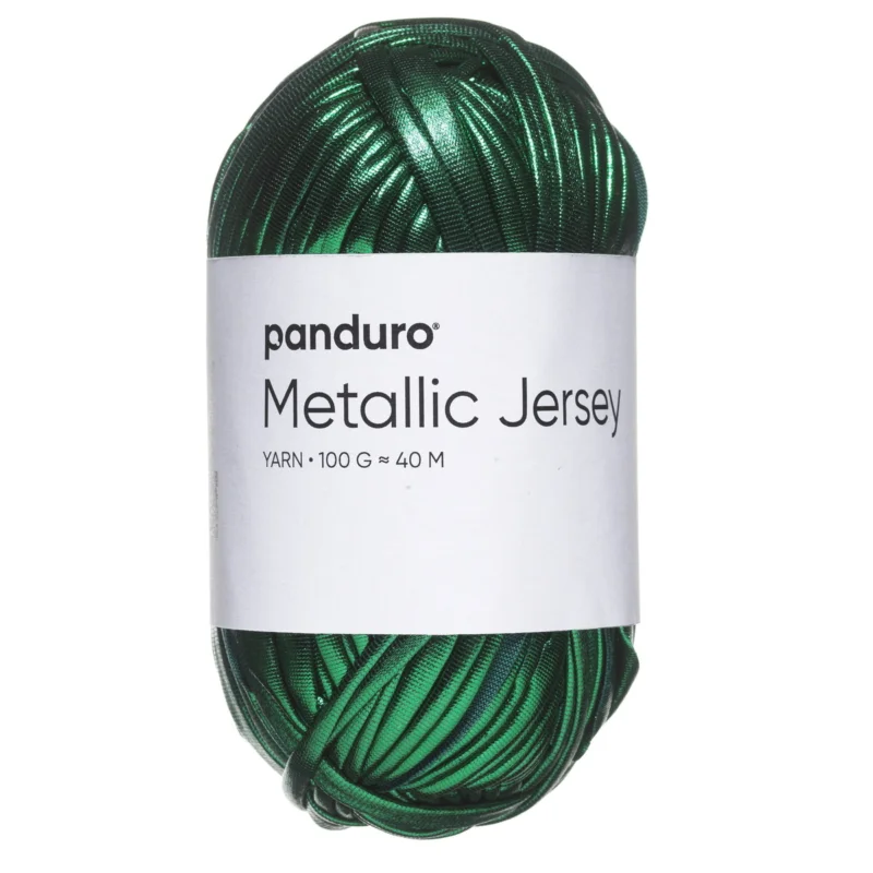 Garn Metallic Jersey 100g grön Fri frakt