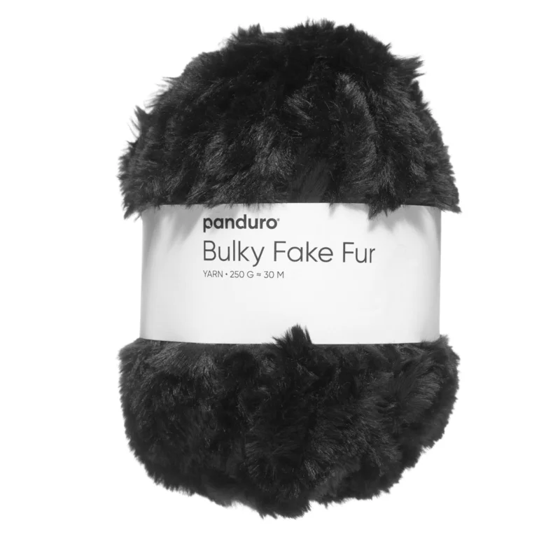 Reapris Garn Bulky Faux Fur 250g svart