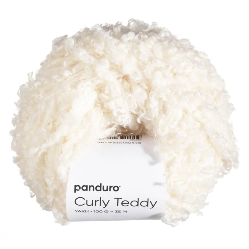 Köp online Garn Curly Teddy 50g creme
