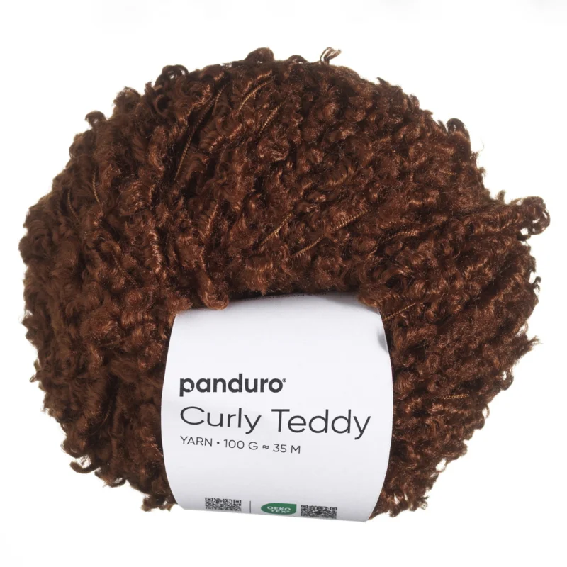 Kampanjpris Garn Curly Teddy 50g brun