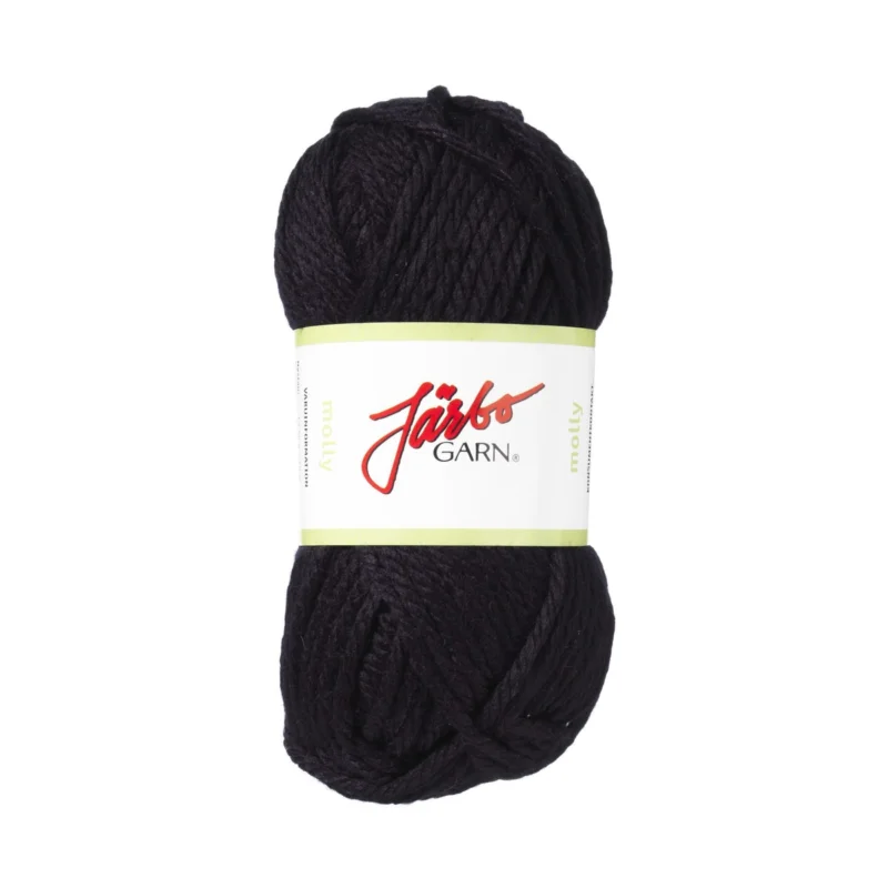 Trygg betalning Garn Järbo Molly 50g svart – 35001 Night black