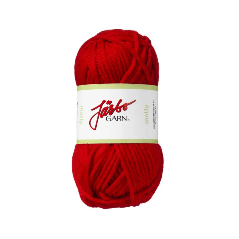Garn Järbo Molly 50g röd – 35005 Red Nedsatt pris