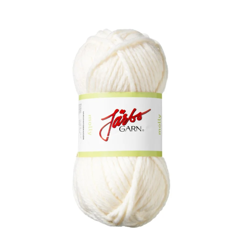 Garn Järbo Molly 50g natur – 35023 Eggshell white Endast idag