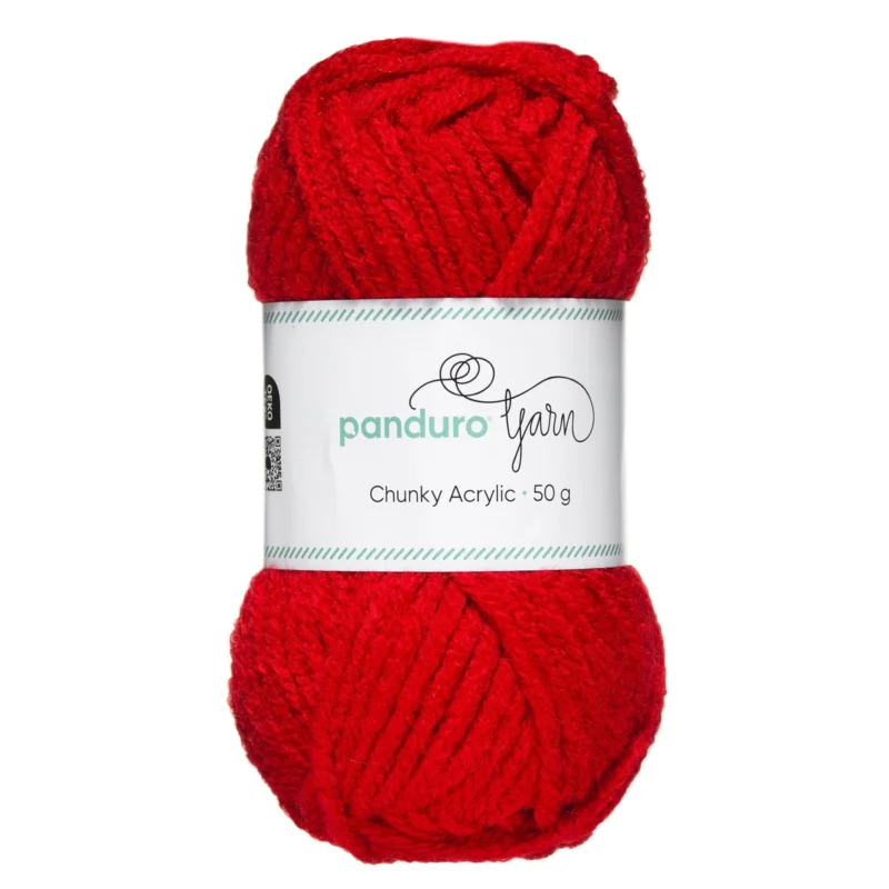 Kampanjpris Garn Chunky Acrylic 50g röd