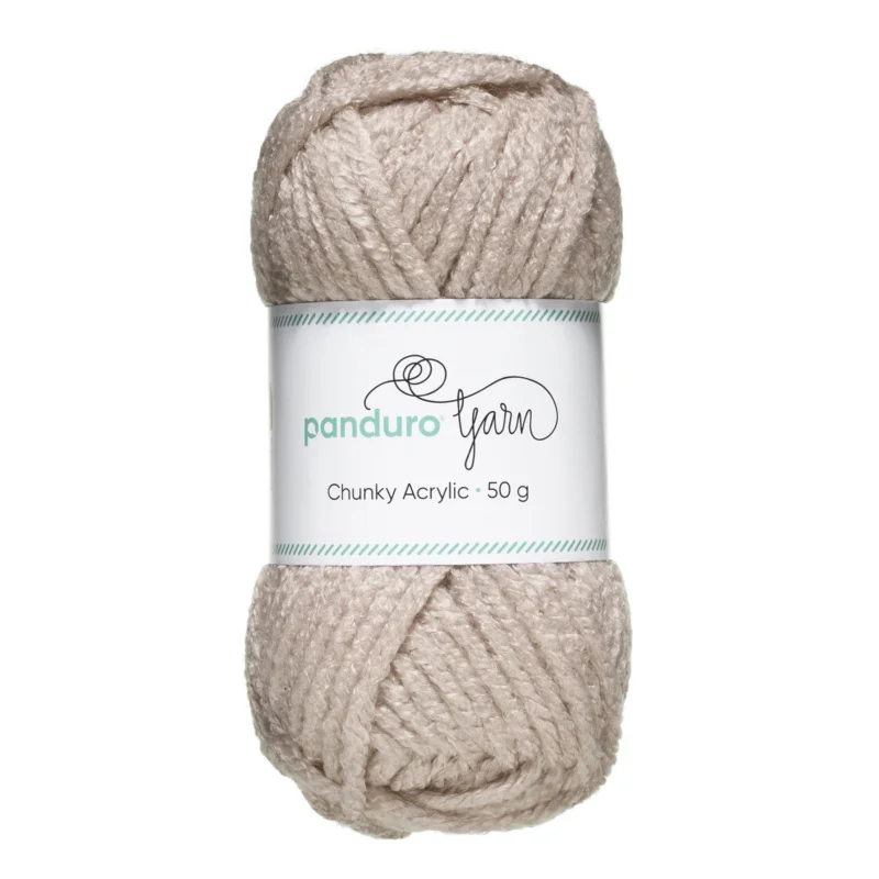 Garn Chunky Acrylic 50g beige Billigare