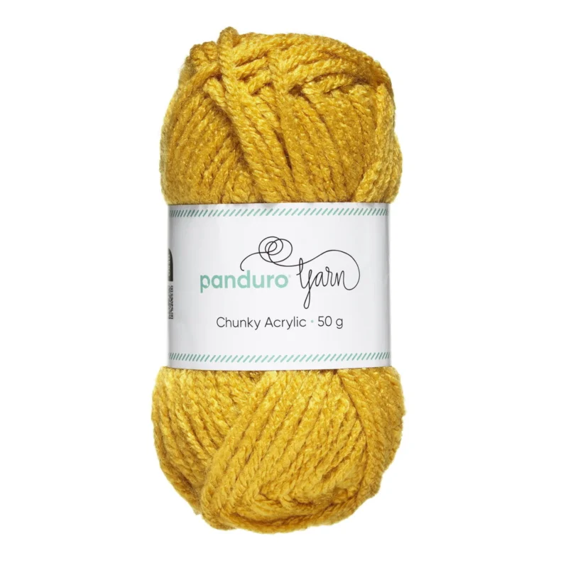 Garn Chunky Acrylic 50g senap Rabatt