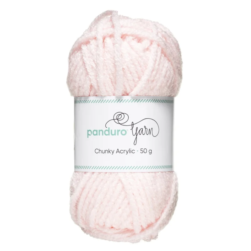 Garn Chunky Acrylic 50g ljusrosa Billig