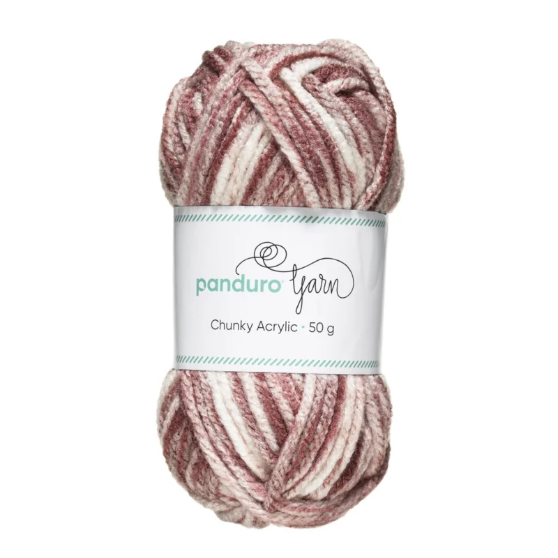 Reapris Garn Chunky Acrylic 50g white to brown multi