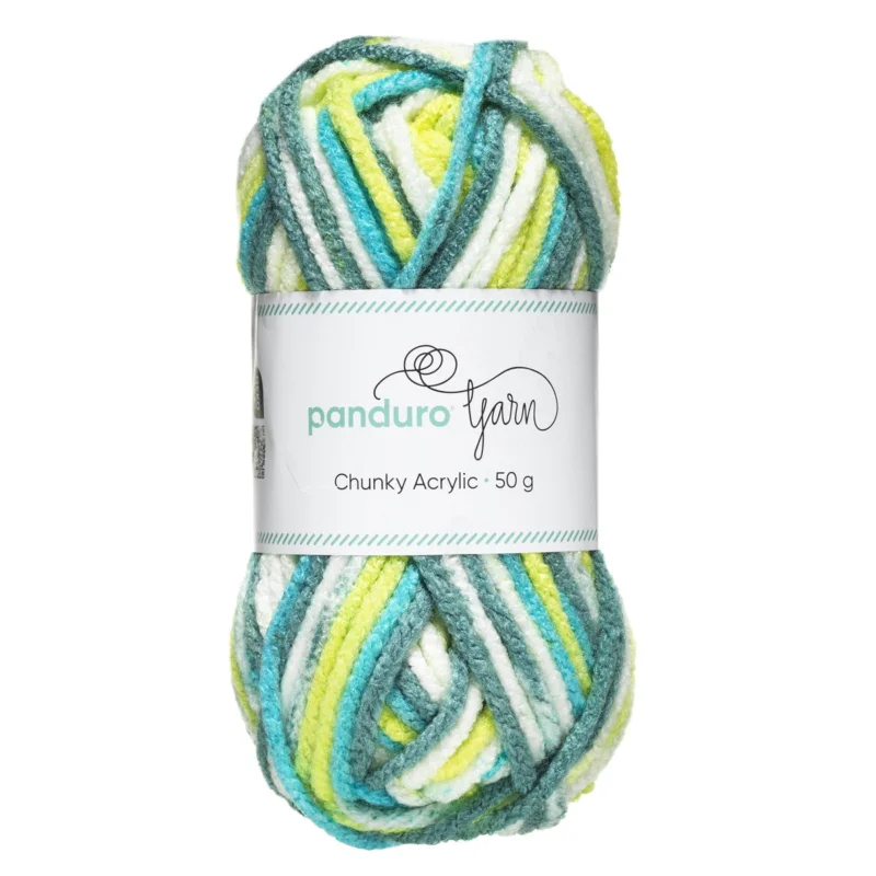 Snabb frakt Garn Chunky Acrylic 50g white to green multi