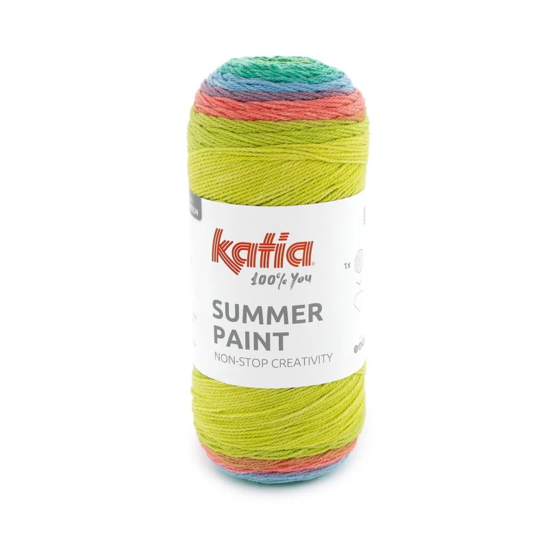 Garn Summer Paint 150g glada färger (505 på bilden) Expressleverans