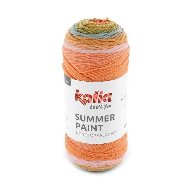 Endast denna vecka Garn Summer Paint 150g rosa orange (502 på bilden)