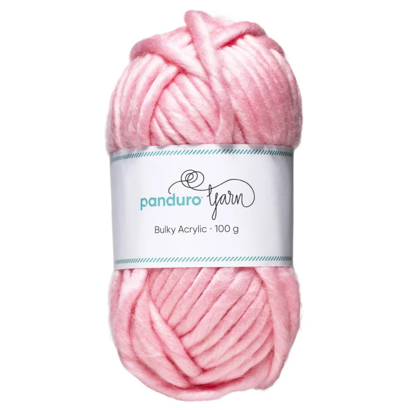 Garn Bulky Acrylic 100g rosa – ett tjockt garn som ger resultat snabbt Fri frakt