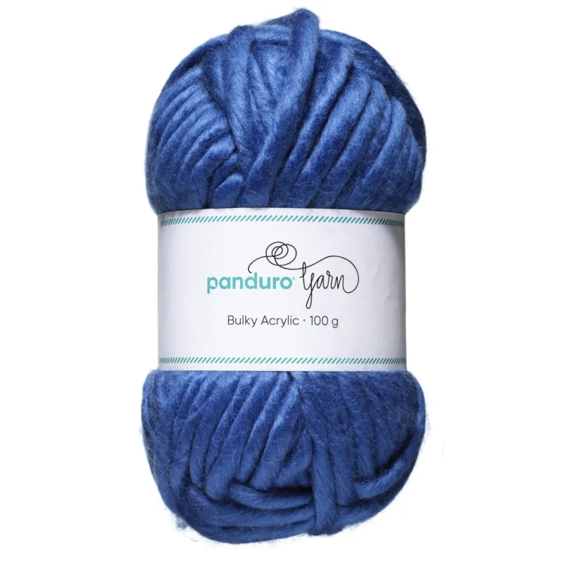 Garn Bulky Acrylic 100g blå – ett tjockt garn som ger resultat snabbt Sista chansen