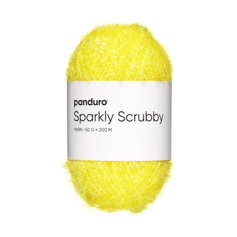 Garn Sparkly Scrubby 50g gul Lägg i varukorgen