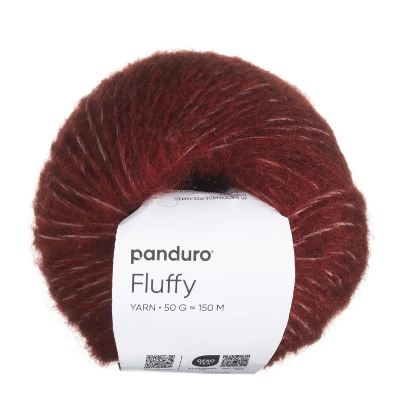 Trygg betalning Garn Fluffy 50g mörk rost