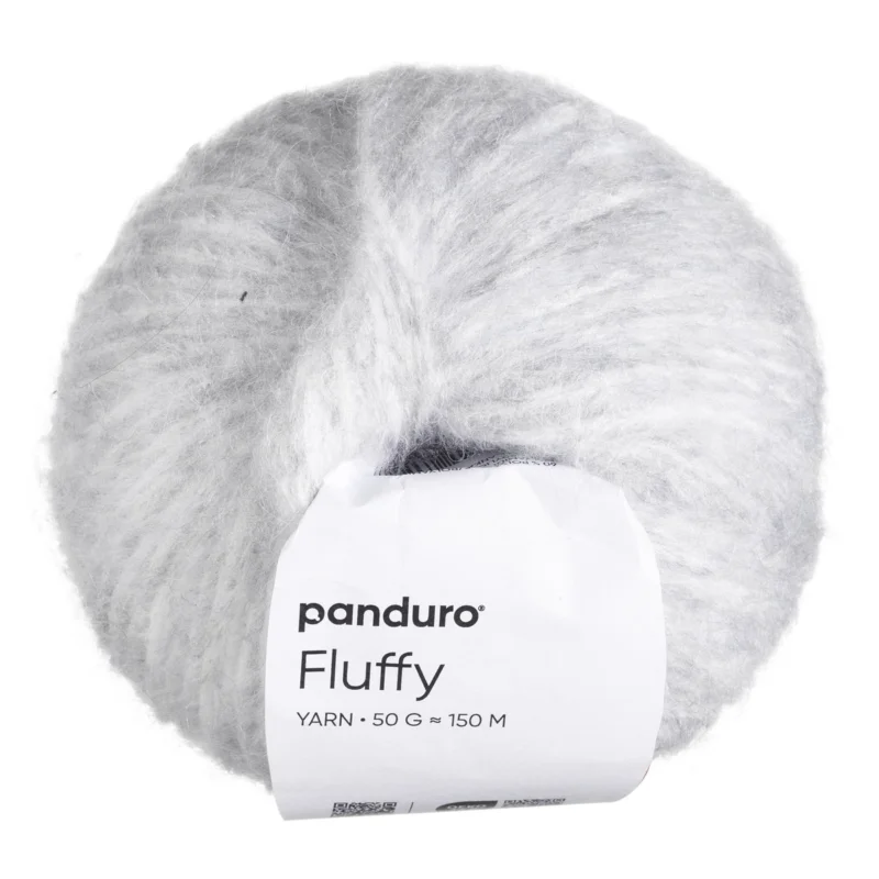 Garn Fluffy 50g ljusgrå Erbjudande