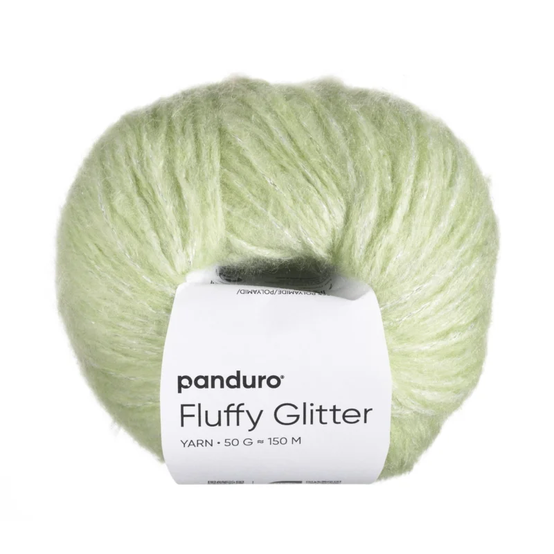 Garn Fluffy Glitter 50g grön Erbjudandepris