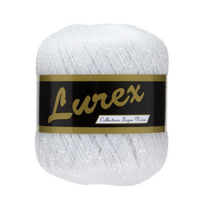 Garn Lammy Lurex 25g vit Expressleverans