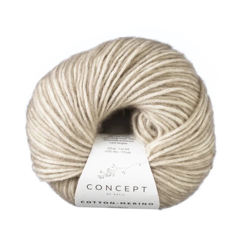 Endast idag Garn Cotton Merino 50g beige 104