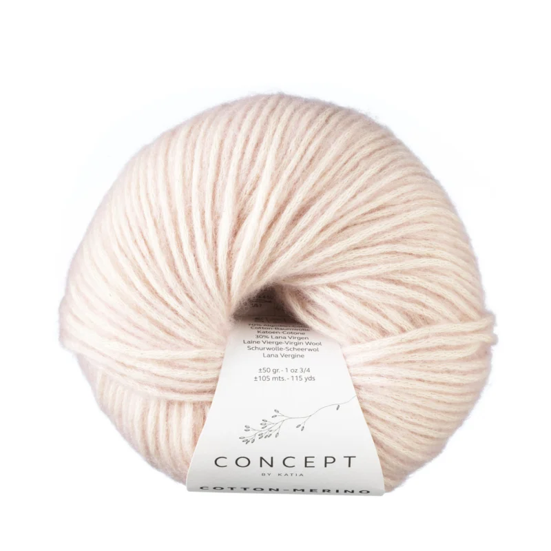 Trygg betalning Garn Cotton Merino 50g ljusrosa 103