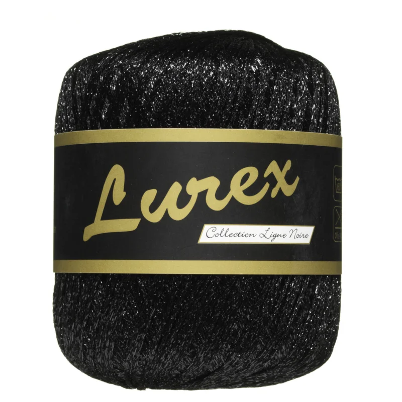 Begränsat antal Garn Lammy Lurex 25g svart