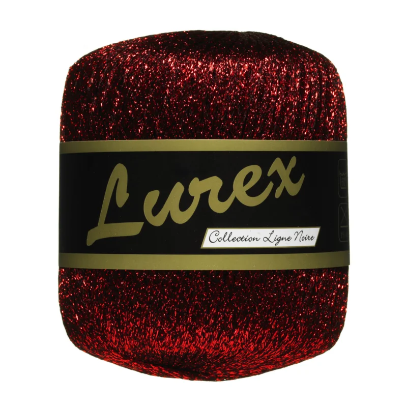Garn Lammy Lurex 25g röd Outlet