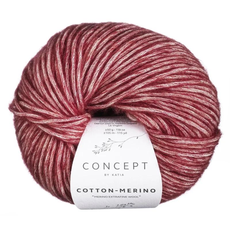Kundfavorit Garn Cotton Merino 50g röd 125