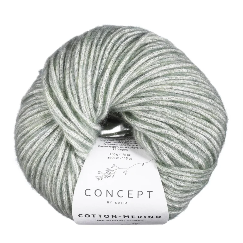Lägg i varukorgen Garn Cotton Merino 50g dimgrön 146
