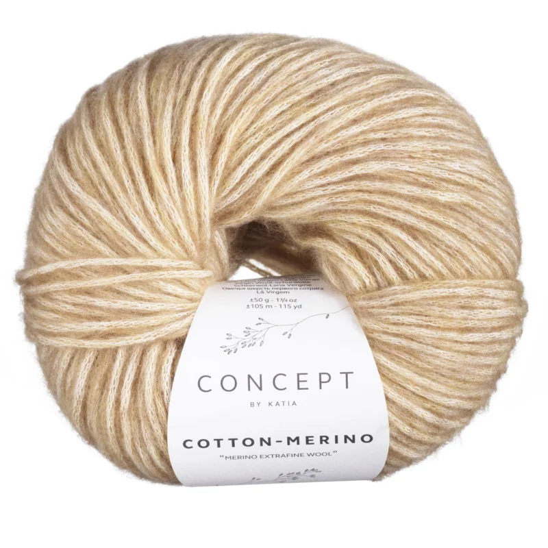 Garn Cotton Merino 50g kamel 147 risnedsättning