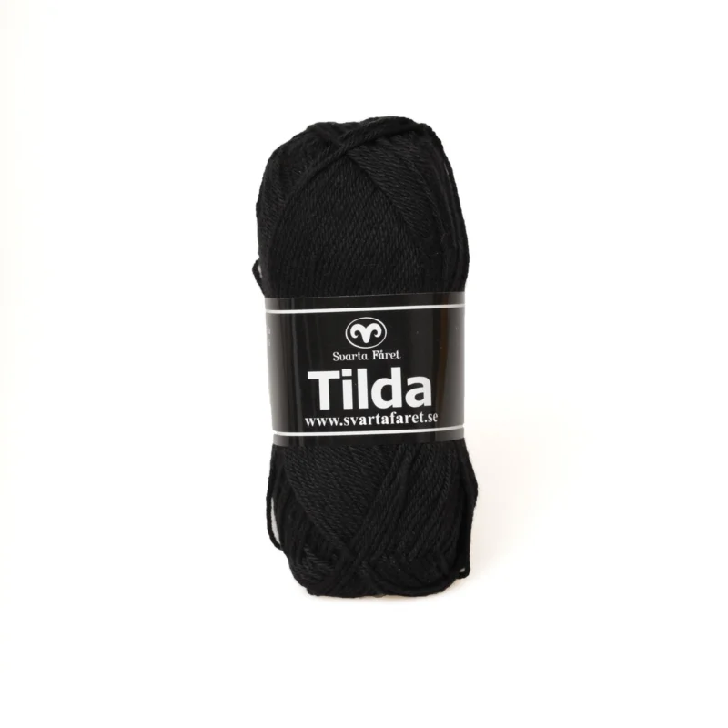 Begränsad tid Garn Svarta Fåret Tilda 50g svart – Pitch black 01