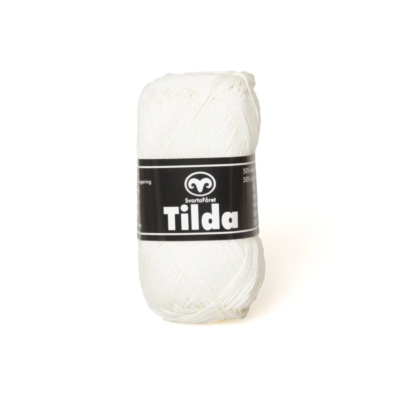 Endast idag Garn Svarta Fåret Tilda 50g oblekt – Natural white 05