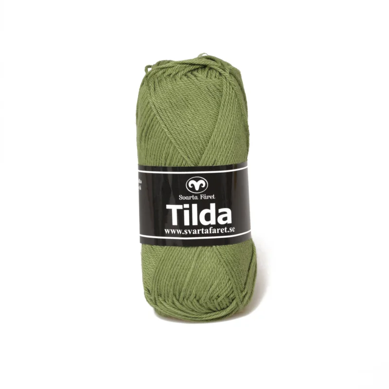 Begränsat erbjudande Garn Svarta Fåret Tilda 50g skogsgrön – Cactus green 584