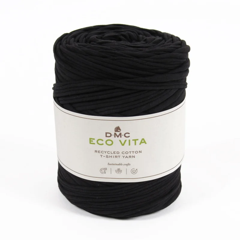 Garn DMC Eco Vita Tshirt trikå 450g svart Erbjudandepris