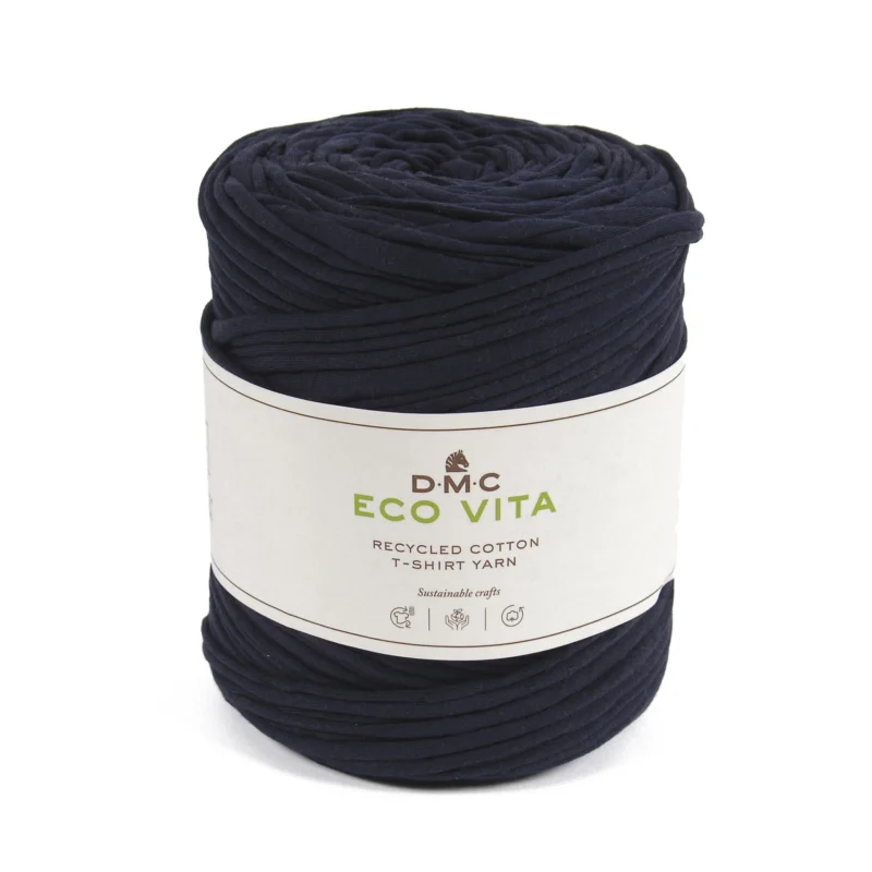 Utförsäljning Garn DMC Eco Vita Tshirt trikå 450g blå