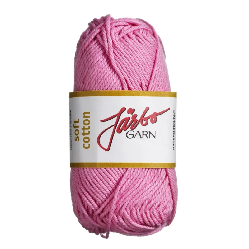Extra rabatt Garn Järbo Soft Cotton 50g rosa – 8814 Sweet pink