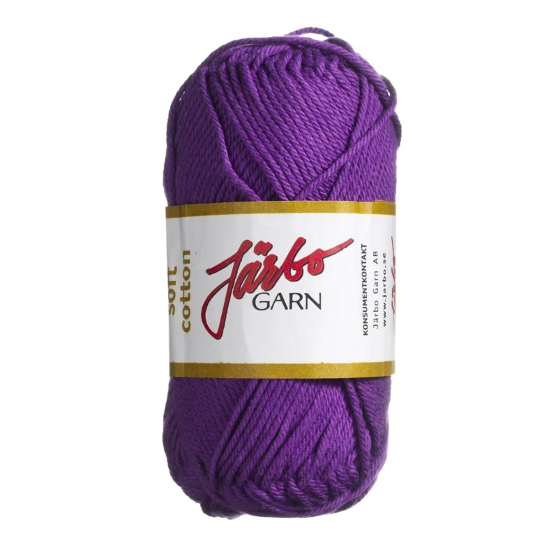 Sänkt pris Garn Järbo Soft Cotton 50g lila – 8877 Plum
