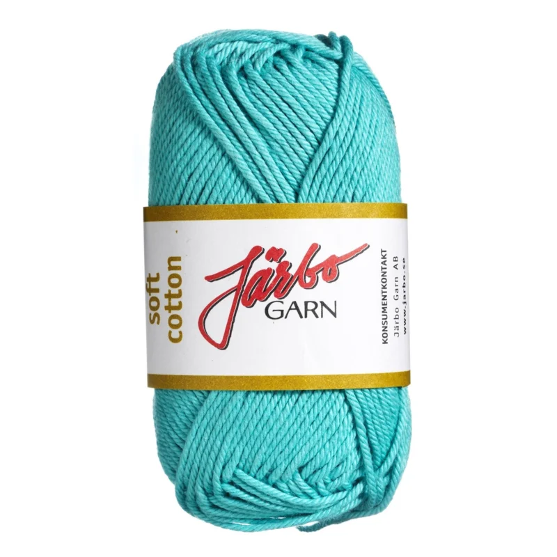 Snabb leverans Garn Järbo Soft Cotton 50g aqua – 8870 Lagoon