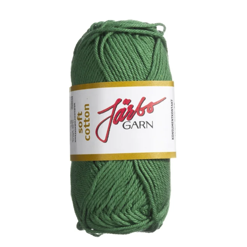 I lager Garn Järbo Soft Cotton 50g grön – 8860 Forest green