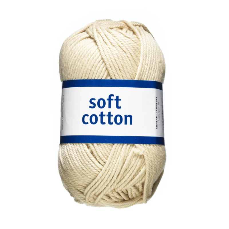 Sista chansen Garn Järbo Soft Cotton 50g beige – 8856 Nature beige