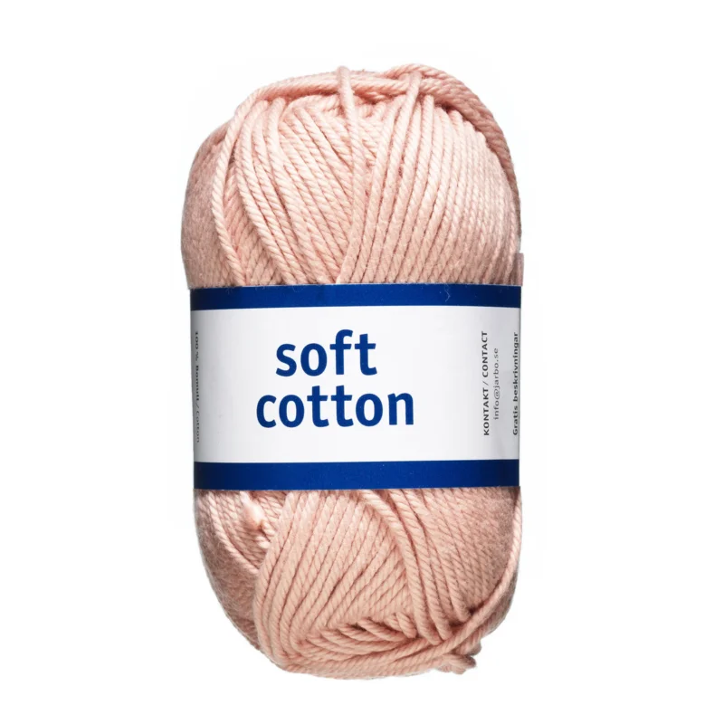 Garn Järbo Soft Cotton 50g gammelrosa – 8861 Vintage rosé Billig