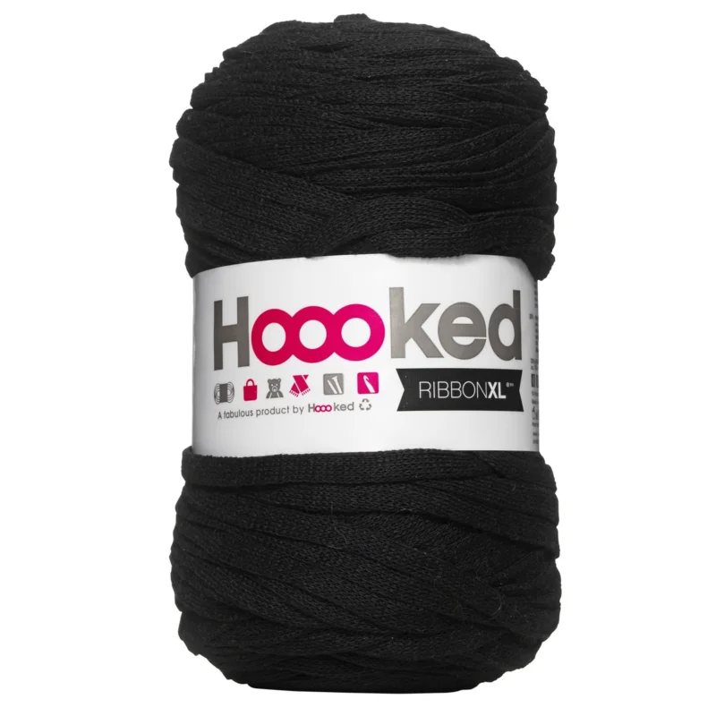 Fynd Hooked Ribbon XL garn 250g svart – RXL26 Black