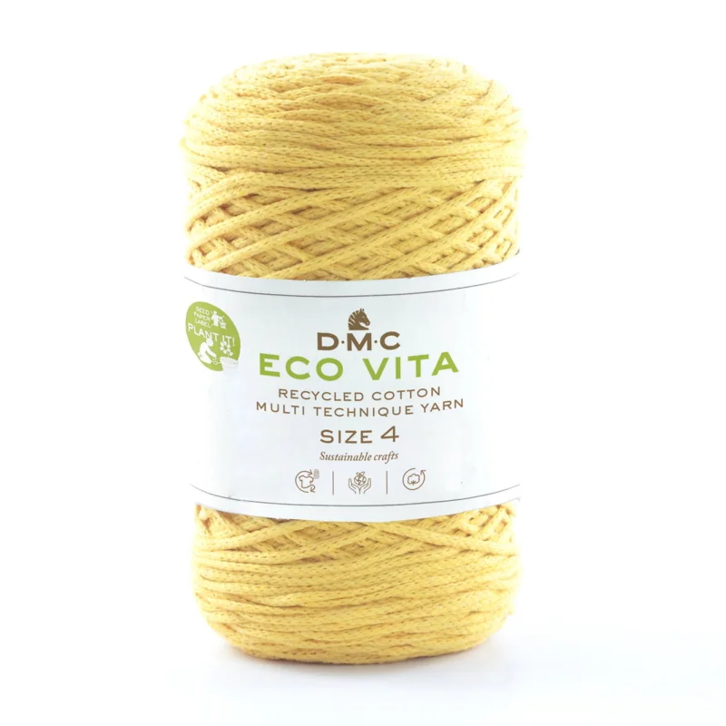 Kundfavorit Garn DMC Eco Vita 4 250g – gul 09