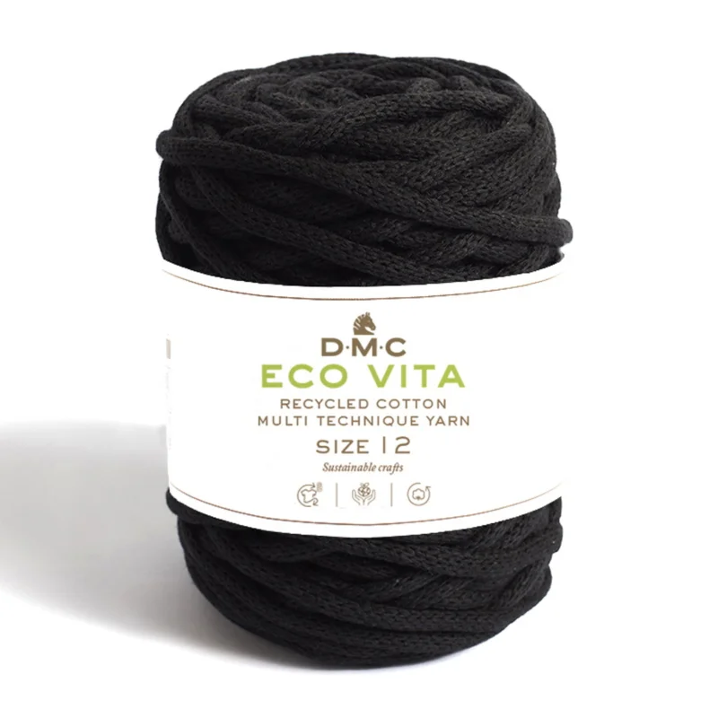 Sänkt pris Garn DMC Eco Vita 12 250g – svart 02