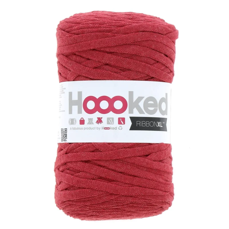 Expressleverans Hooked Ribbon XL garn 250g röd – RXL34 Lipstick red