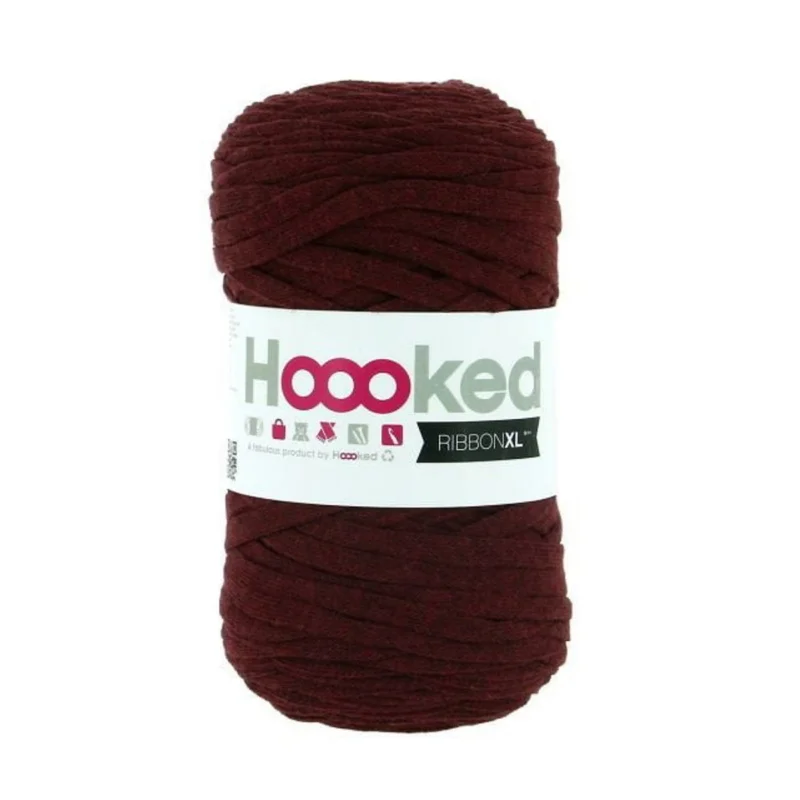 Premium Hpoked Ribbon XL garn 250g mörk vinröd – RX54 Maroon rust