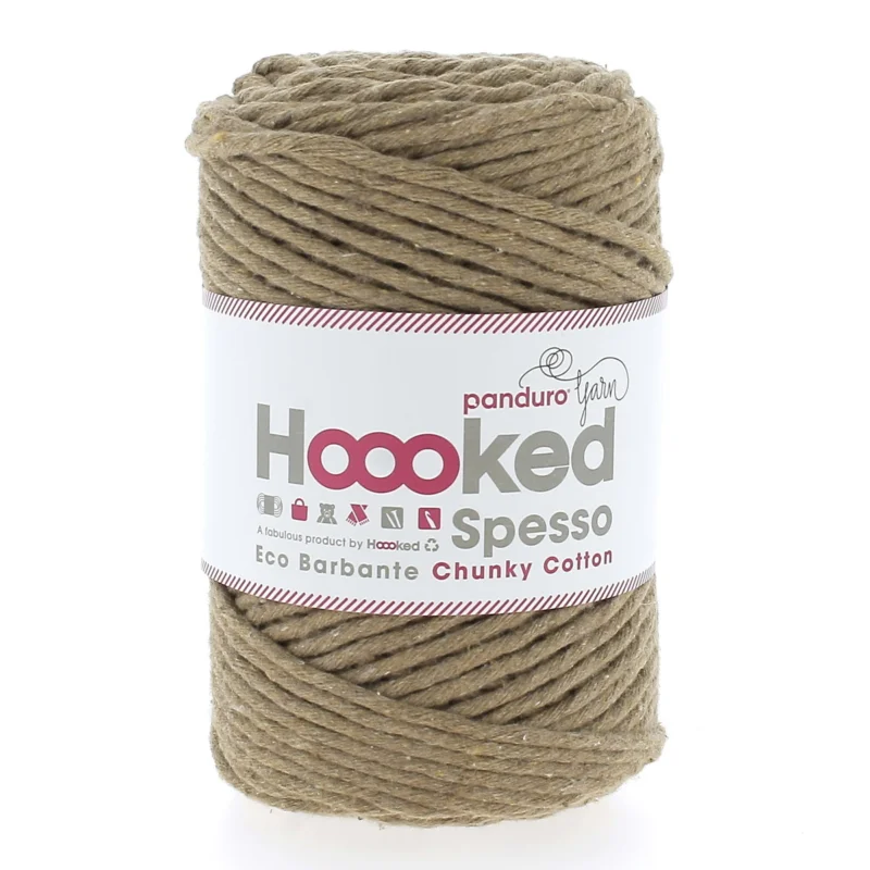 Utförsäljning Hoooked Spesso Eco Barbante Chunky Cotton by Panduro Yarn – 500g brun, Teak S1110