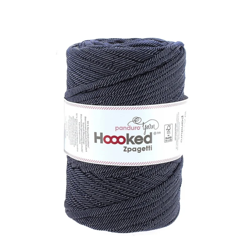 Hoooked Zpagetti Medium trikågarn 450g denim – Jeans ZP004-66, pris per styck Fynd