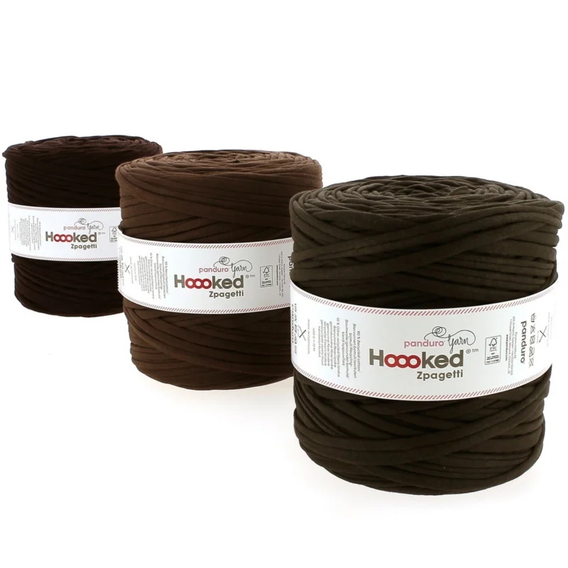 Begränsad tid Hoooked Zpagetti Medium trikågarn 900 g brun – Brown shades, pris per styck