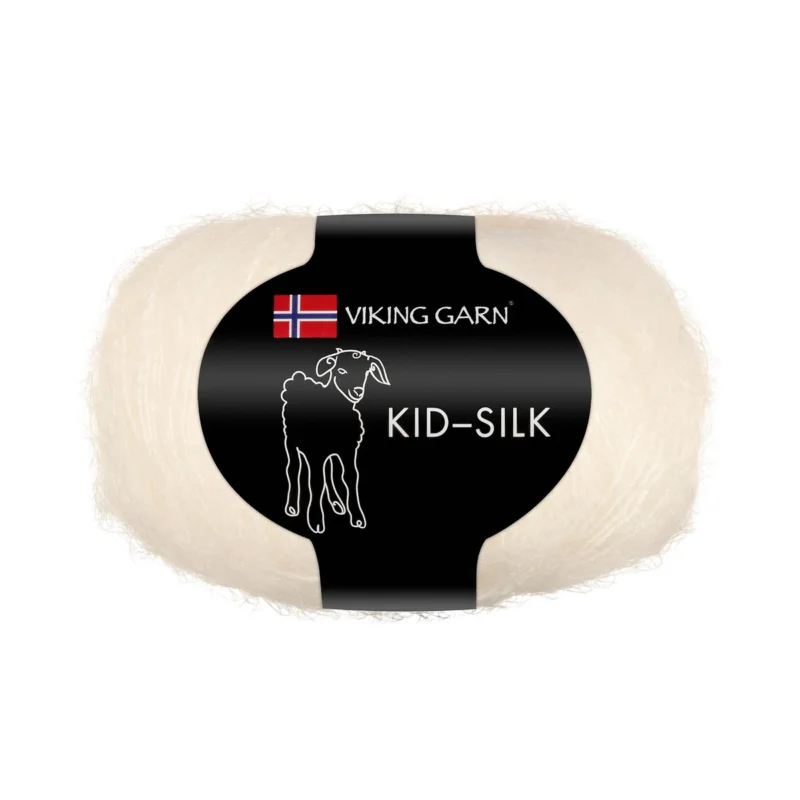 Viking Garn Kid-Silk 25g naturvit 302 Sista chansen