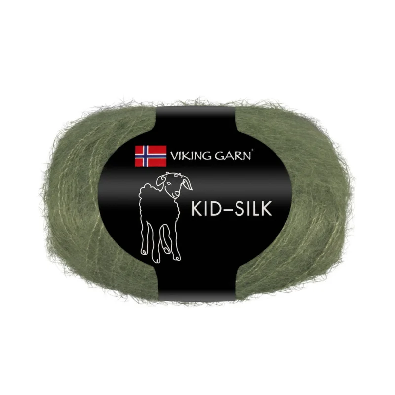 Viking Garn Kid-Silk 25g mörkgrön 334 Sista chansen